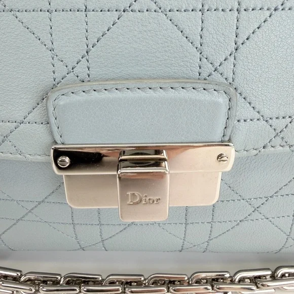 Dior Light Blue Cannage Leather Diorling Shoulder Bag - Picture 3 of 16